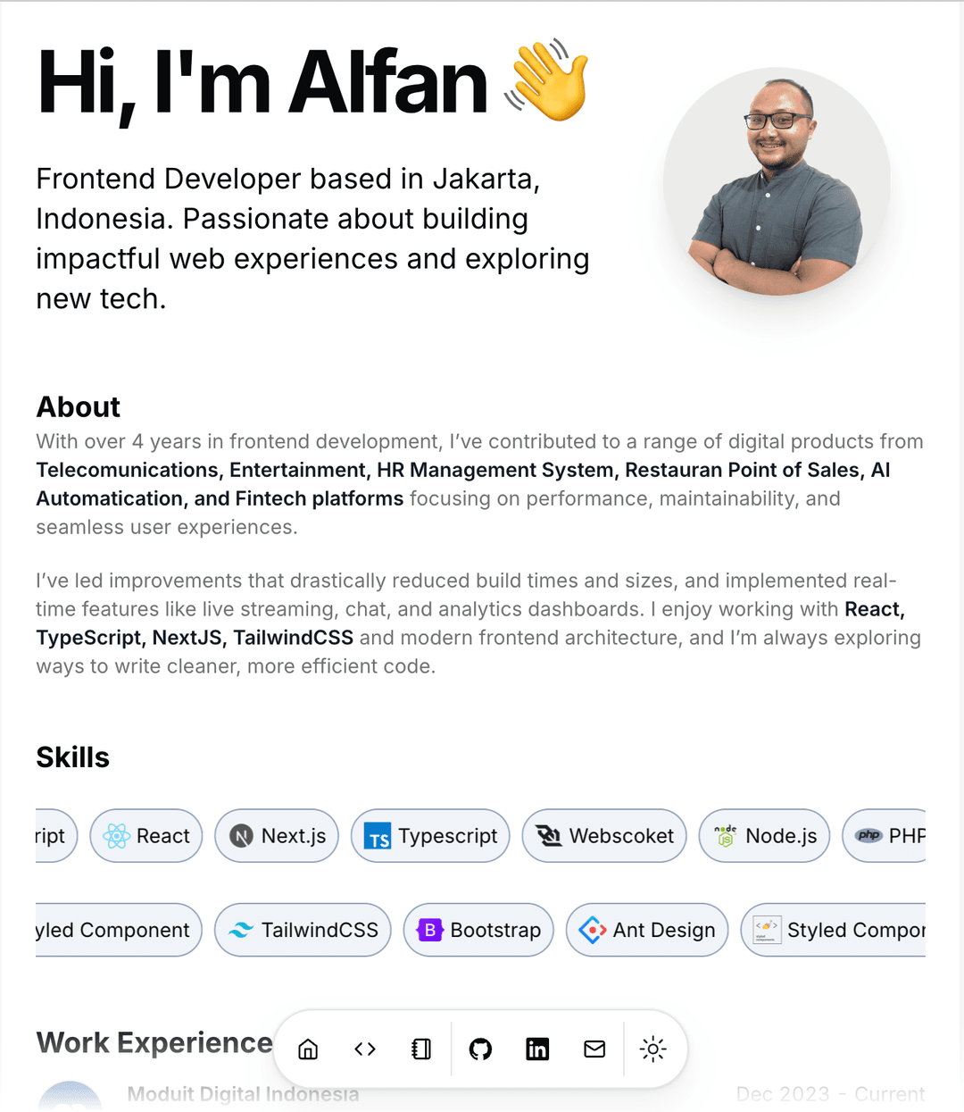 Personal Website - Alfan